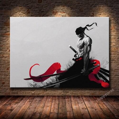 Cartoon Retro Japanese Anime Luffy Art Decor Nursery Kids Room living Poster Painting Wall Home Decor Quality Canvas