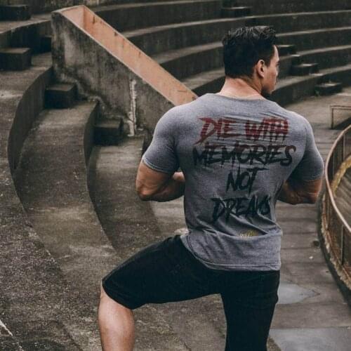 Men T Shirt 2019 New printing sport T-shirt Mens Clothing brand Slim Fit Short Sleeve shirt bodybuilding fitness Running T-shirt