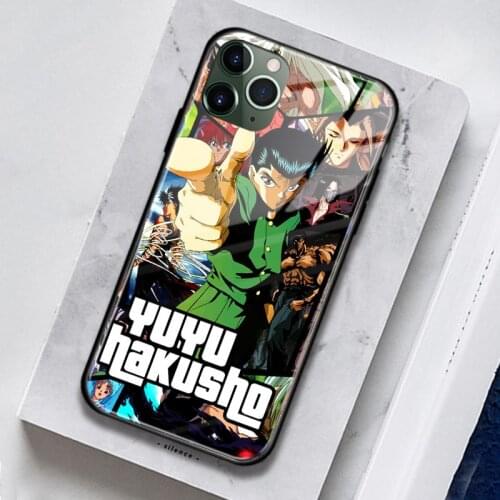 Yu Yu Hakusho Yusuke Urameshi Soft Silicone Glass For iPhone SE 6s 7 8 Plus X XR XS 11 12 mini Pro Max Phone Case Cover Shell