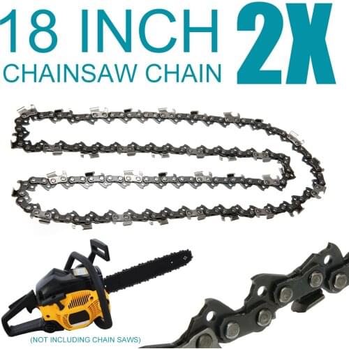 2pcs 18 inch Chainsaw Saw Chain Blade Pitch .325 " 0.058 Gauge 72DL Replacement Hardware Tools Chains
