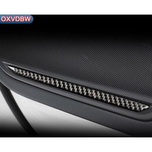 Styling car audio Carbon Fiber speaker door loudspeaker trim sticker strip For Audi a4 b9 R S4 Accessories 2017 interior trim