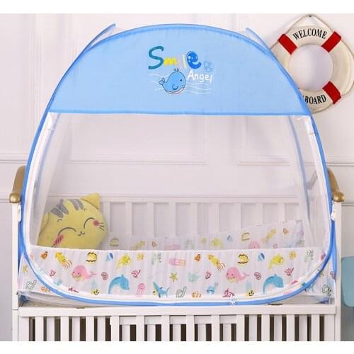 New Portable Baby Crib Mosquito Netting Infant Bed Anti-mosquito Tent Mongolian Yurts Children Mosquito Net Folding Camping