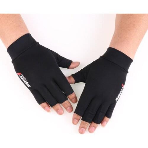 New Spring And Summer Thin Sunscreen Gloves For Men And Women Outdoor Sports Touch Screen Fishing Shading Half-Finger Gloves