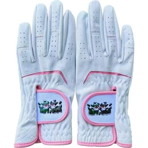 Golf Gloves For Ladies Women Nanofiber Cloth Soft Breathable Antiskid Summer Outdoor Sports Gloves A Pair Pack