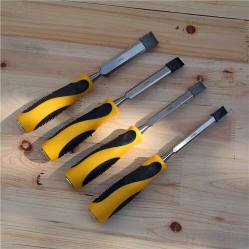 6/12/18/24mm Chisels Set Wood Gouge Flat Chisel DIY Carpenter Woodworking Hand Tool Manganese Steel Wood Carving Chisel Tools