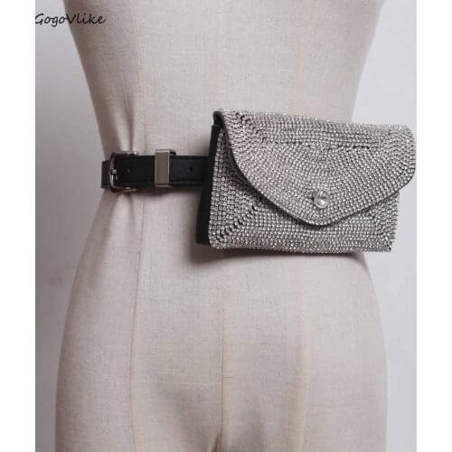 Bling Beading PU Leather Cummerbund with Bag Women Crystal 2020 Slim Belt waist adjustable Shirt Dress accessories Punk BT104S50