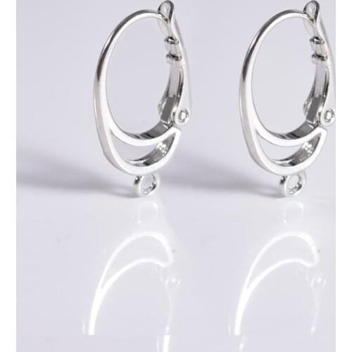 18*9.5mm Brass Lever Back Clips Ear Hooks Spring Earrings Findings For Components DIY Jewelry Findings Wholesale