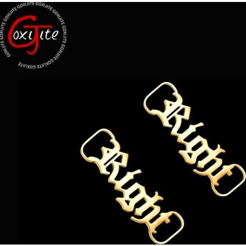 Goxijite Custom Name Shoe Buckles Stainless Steel Gold Shoelace Buckle Shoe Decoration Charm Sneaker Accessories Jewelry