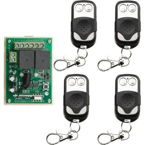 Radio Remote Control Switch DC12v Mini Receiver Metal Push Button Transmitter light /lamp/ window/Garage Doors shutters