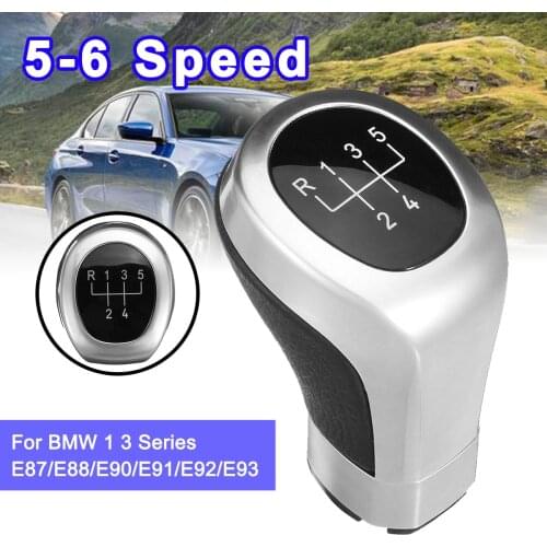 Car 5 6 Speed Gear Shift Knob Shifter Lever Knob Head Replace For BMW 1 3 series E81 E87 E88 E82 E90 E91 E92 E93 2005-2011