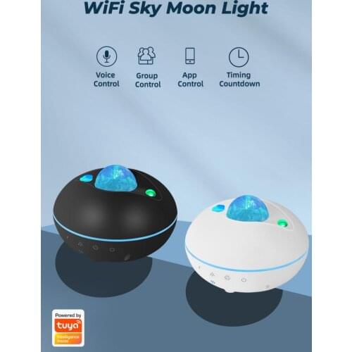 Tuya Smart Star Projector WiFi Laser Starry Sky Projector Waving Night Light Led Colorful APP Control via Alexa Google Home