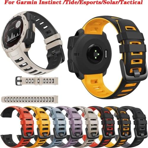 Smart watch For Garmin Instinct/Instinct Tactical/Solar/Esports/Tide Replacement Silicone Wristband Accessories Correa Браслет