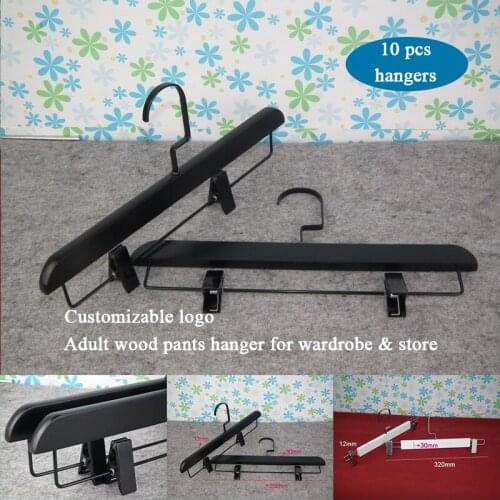 Wood pants hangers Clothes storage Hanging Household Wardrobe Storage Adult wood clothes hanger for Suit Coat store