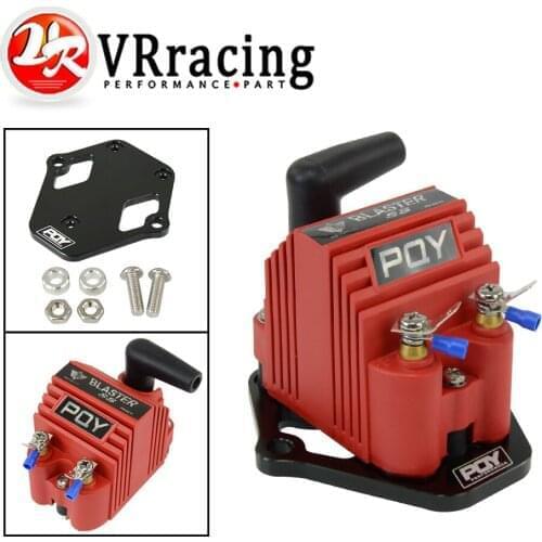 VR - Universal Blaster Ss 12V High Output External Male E-Core Ignition Coil With Kits Adaptor + Bracket Mount Kit