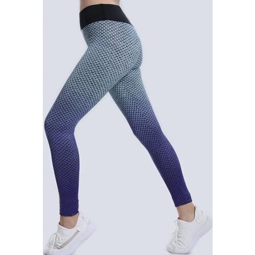Yoga Leggings Women Bubble Jacquard Honeycomb Leggings Femme Tummy Control Push Up Work Out Fitness Legging