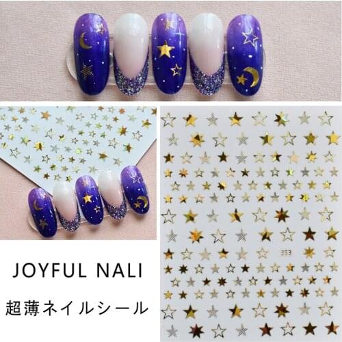7Colors Star Hollow Gold And Silver Nail Art Colorful Expression Sticker Face Hand Body Art Fake Tatoo Temporary Waterproof Taty