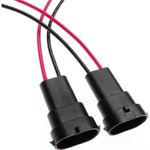 2 Pcs for H8 H9 H11 Harness Male Socket Adapter Car Headlight Wiring Harness Connector Fog Light Bulb Base Socket Cable Plug