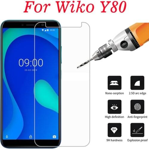2PCS Full cover Tempered Glass For wiko Y80 Screen Protector protective film For wiko Y80 glass