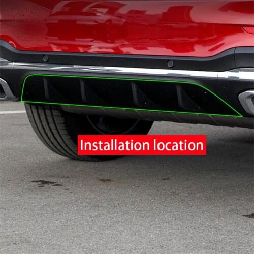 ABS Car Styling for Mercedes-Benz GLC 20-21 Rear Bumper Lower Guard Piano Black & Bright Light Car Exterior Accessories 2 Style