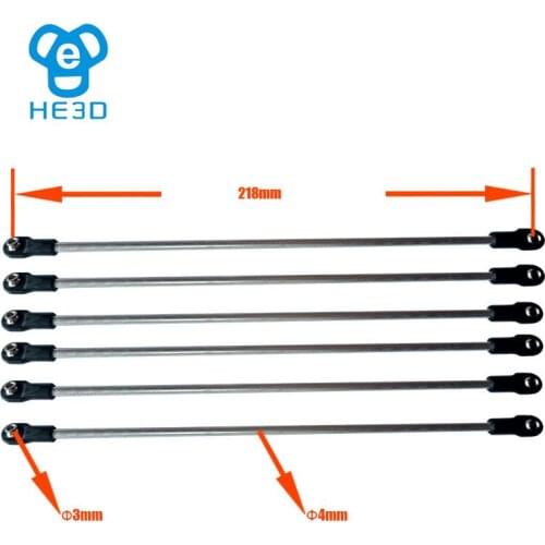 HE3D Aluminum alloy tube for Completely assembled delta 3d printer 218mm length/340mm length 6pcs/set