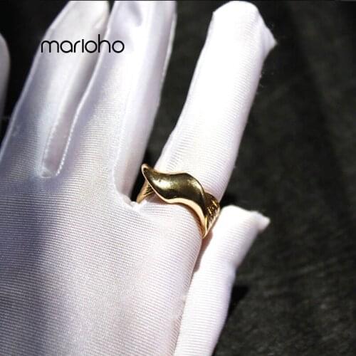 Stylish Gold Silver Color Curved Shape Joint Ring Alloy Metal Statement Finger Ring Simple Fashion Jewelry Party For Women