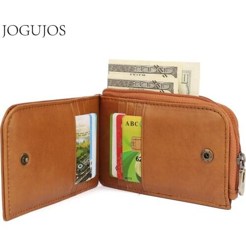 JOJUJOS Women Credit Card Holder RFID Genuine Leather Men Purse Fashion Cards Case for ID Credit Card Leather Women 2021 New
