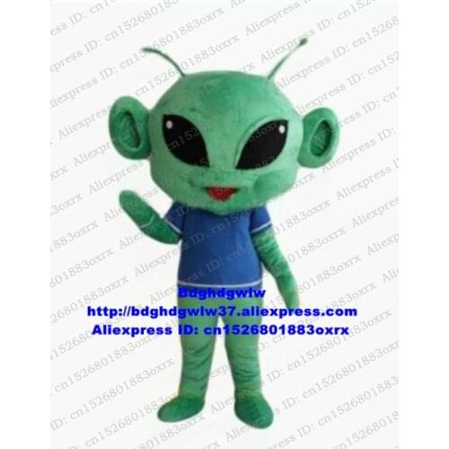 Green Alien Extra-terrestrial Intelligent Beings Saucer Man Saucerman Mascot Costume Character Scenic Spot Couple Photos zx2184