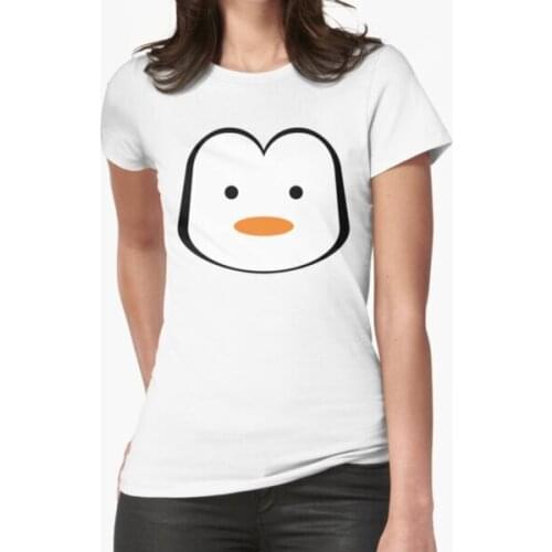 Cute Large Penguin Face T-Shirt Print Top