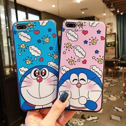 Cute Cartoon Doraemon Mirror Stand Soft Silicone Cover Case For Redmi Note 4X 5A 6 Pro 7 8 Pro 9S 4A 6 7A 8A Fashion Phone Coque