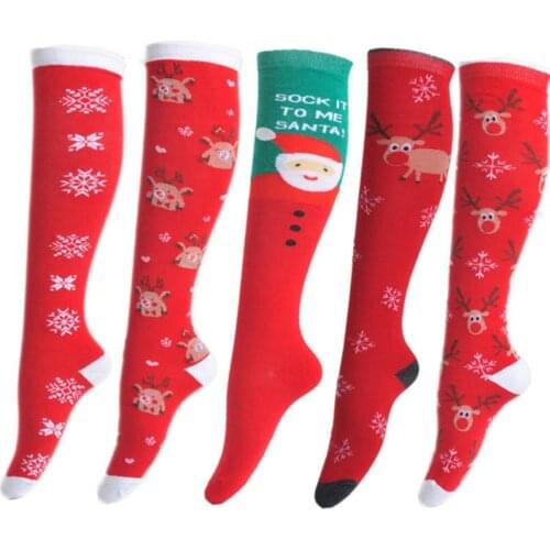 Fashion Christmas Stockings Santa Claus Gift Socks Kids Unisex Xmas Funny Socks For Lady Santa Stockings Men Gifts