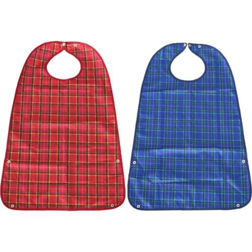2pcs Waterproof Bib Adult Mealtime Clothing Protector Disability Aid Apron