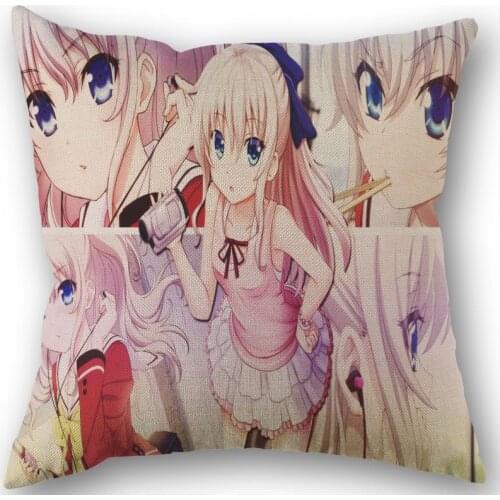 New Charlotte Pillowcase Wedding Decorative Cotton Linen Pillow Case For Home Pillow Cover 45X45(One Sides)