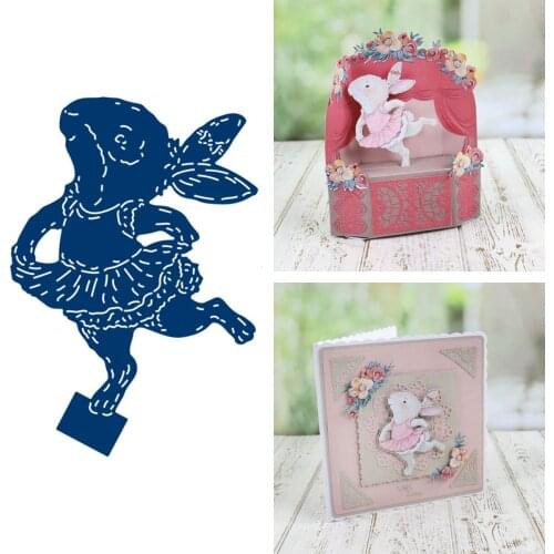 Bunny Ballerina New Metal Cutting Dies Stamps Stencil For 2021 Scrapbook Diary Decoration Embossing Template Diy Greeting Card