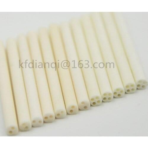 OD*ID=6*1.5mm / 2 Bores High Purity 99.3% Alumina Advanced Ceramic Insulator for Thermocouple Thermistor and RTDs Sight Tube