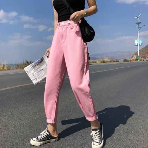 Casual Black Jeans Woman High Waist Loose Denim Harem Pants Mujer Plus Size Chic Jeans For Ladies Combinaison Pantalon Femme