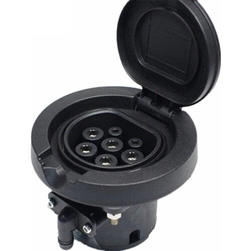 AC Charging Socket 4 Point Fixed Electric Car Vehicle Cable Holder Type2 Single Phase European Standard