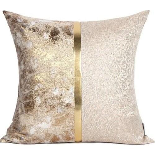 Luxury Light Gold Cushion Cover 30x50cm/45x45cm Cushion Cover For Outside Garden Chair Housse De Coussin Decorative Pillow Case