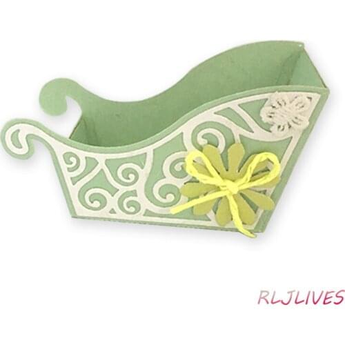 Christmas Sleigh Gift Box Metal Cutting Dies Stencils for Scrapbooking Stamp/photo album Decorative Embossing DIY Paper Cards