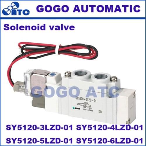 Solenoid valve SY5120-3LZD-01 SY5120-4LZD-01 SY5120-5LZD-01 SY5120-6LZD-01 smc type performance rated voltage direct connected