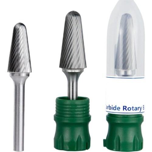 Type L Carbide Burrs 6mm Shank Rotary Tool File Single Cut Rotary Carving Milling Cutter Rotary Burr File
