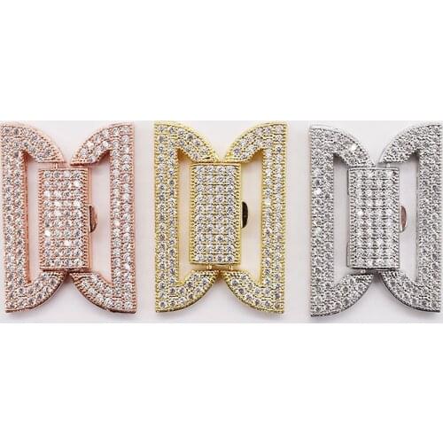 1pcs Micro Pave Hook Pendant Bracelet Charm Jewelry Making Supplies DIY Beaded Jewelry Accessories Connector