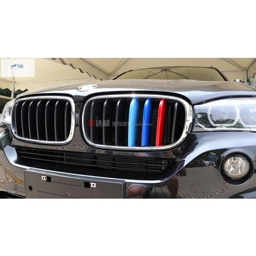 3 Pcs / Set For BMW X5 F15 2014-2016 / X6 F16 2015-2017 Car Styling Front Grille Grill Cover Molding Trim Accessories
