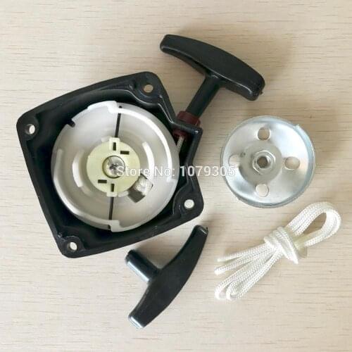 33CC 43CC 52CC Brush Cutter Steel Starter with pulley plate starter handle And Starter Rope 3.0mm*90cm