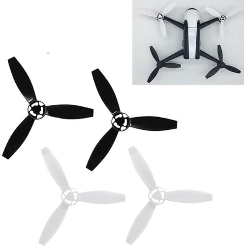 4PCS Black/White Propeller Carbon Fiber Blade Rotors Paddle for Parrot Bebop 2 Drone/FPV 2.0 New Camera Drones Accessories