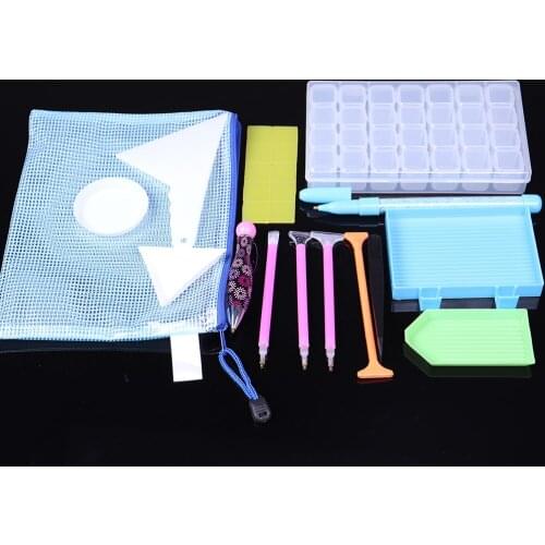 5D Diamond Painting Tools and Accessories Kits Roller pen Clay Tray stylo Diamond Embroidery Tray Box sets
