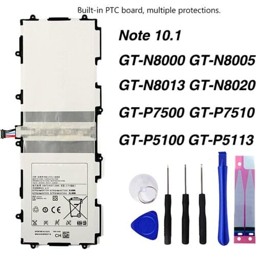 Original SP3676B1A Battery For Samsung Galaxy Note 10.1 GT-N8000 N8005 N8013 N8020 P7500 GT-P7510 P5100 P5113 7000mAh