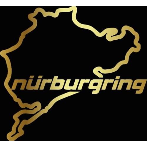 WaveHands 14*12.5cm Car Styling Racing Road Racing Nurburgring Creative On Car Sticker Decal Rear Window 3D Funny Sticker