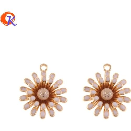 Cordial Design 20Pcs 12*14MM Jewelry Accessories/DIY Earring Making/Genuine Gold Plating/Flower Shape/Hand Made/Earring Findings