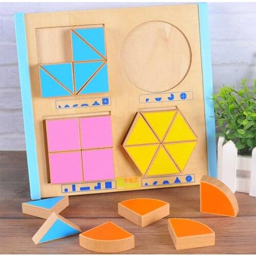 Children wooden geometric shape score equals learning board building blocks toys Montessori early education teaching aids