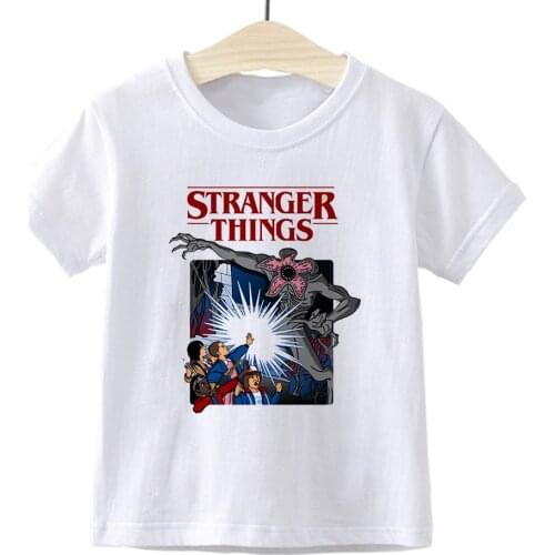 Stranger Things Season 3 Eleven Print Cartoon Kids T-shirt Hipster Korean Trend Children Clothes Cozy Soft Baby Boys Girls Tops